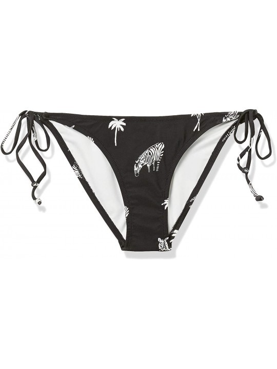 Tankinis Women's Z for Zebra Tie Side Bikini Bottom - Black - C21839OLMCO $21.27