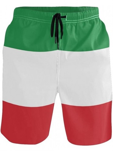 Board Shorts Men's Quick Dry Swim Trunks with Pockets Beach Board Shorts Bathing Suits - Italian Flag - CL195W3IZ5H $50.85