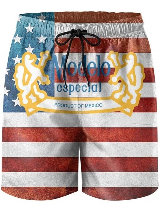 Board Shorts Men's Beach Shorts Modelo-Especial-Logos- Summer Quick Dry Swimming Pants - White-15 - CW18WLQOEM6 $27.73