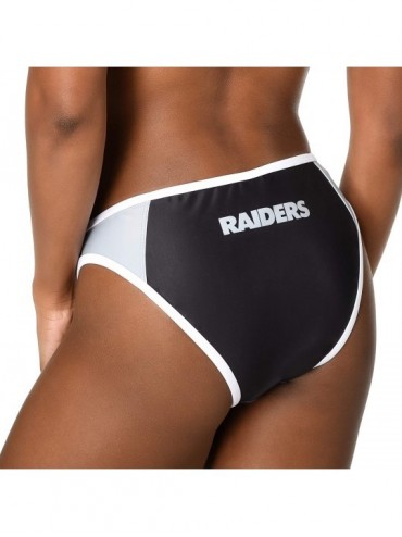 Tankinis Oakland Raiders Womens Team Logo Swim Suit Bikiniteam Logo Swim Suit Bikini- Bottom- Medium - CC18LM4638Q $28.68