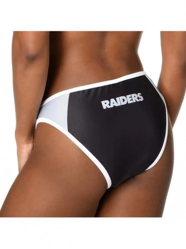 Tankinis Oakland Raiders Womens Team Logo Swim Suit Bikiniteam Logo Swim Suit Bikini- Bottom- Medium - CC18LM4638Q $44.81