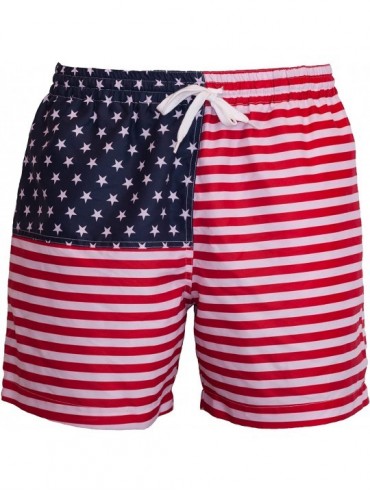 Board Shorts Men's Patriotic American Flag Swim Trunks The Old Glory's - The Old Glory's - CP180WWIRWS $61.69