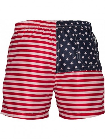 Board Shorts Men's Patriotic American Flag Swim Trunks The Old Glory's - The Old Glory's - CP180WWIRWS $38.66