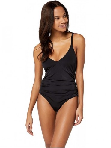 One-Pieces Women's Tummy Control Shaping Swimsuit - Black - CN18KHKXNU7 $48.00