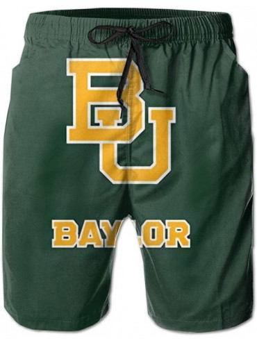 Board Shorts Men's Quick Dry Swim Shorts with Mesh Lining Swimwear Bathing Suits Leisure Shorts - Baylor Bears-11 - CB190T3D0...