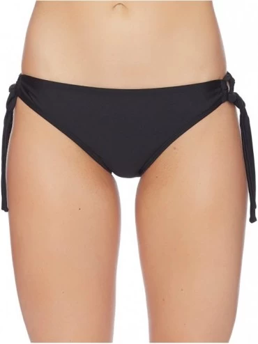 Bottoms Women's Tubular Tunnel Swimsuit Bikini Bottom - Good Karma Black - CI12GISRWMN $62.63