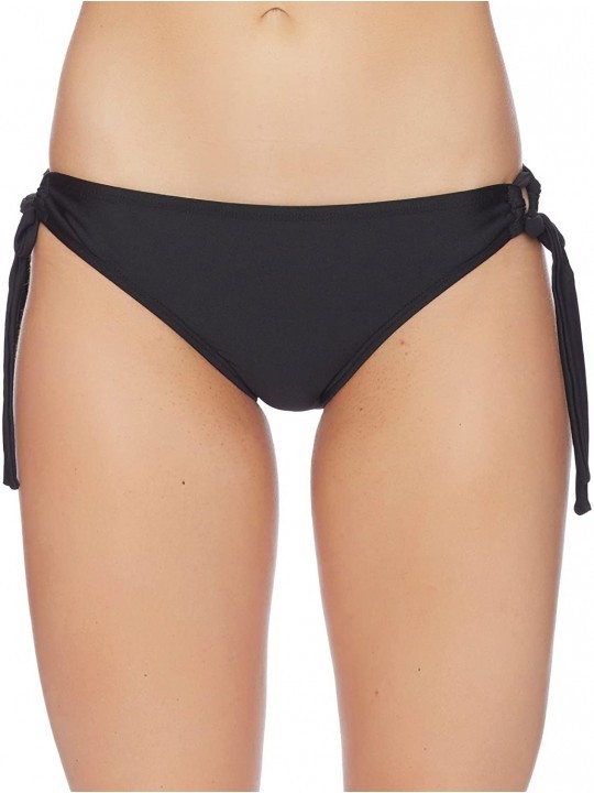 Bottoms Women's Tubular Tunnel Swimsuit Bikini Bottom - Good Karma Black - CI12GISRWMN $34.98