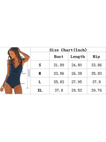 One-Pieces Women's Classic One Piece Swimsuits with Shirred Front Tummy Control - A-black - CW18R4EUTH5 $18.18