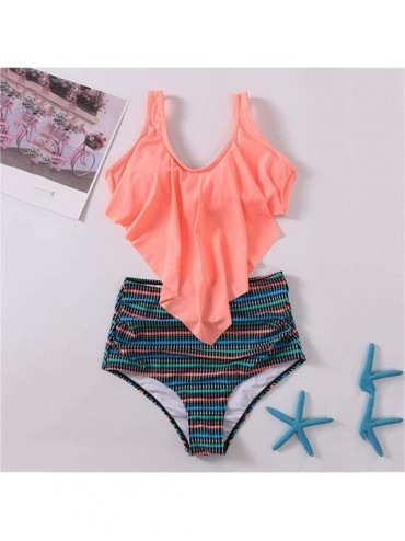 Sets Swimsuits for Women Tankini Set Tummy Control Two Piece Ruffled Top with High Waisted Bottom Bikini S-3XL MURTIAL - Oran...