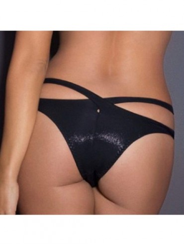 Rash Guards Women Lingerie Bandage Underwear G-String Thongs Elastic Bikini Underpants Sleepwear by Lowprofile - D(black) - C...