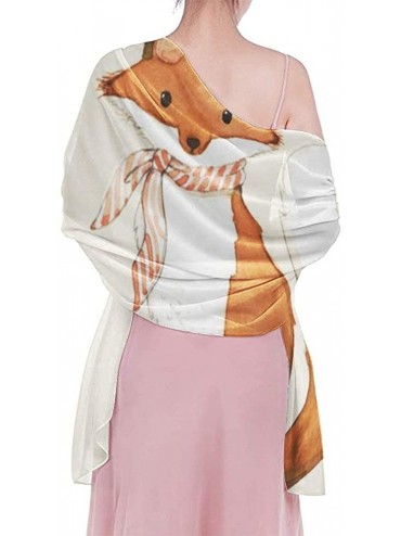 Cover-Ups Women Fashion Shawl Wrap Summer Vacation Beach Towels Swimsuit Cover Up - Funny Fox Face - C6190HIHT2W $22.44
