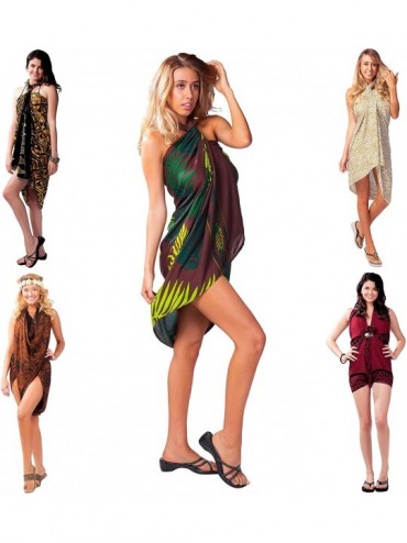 Cover-Ups Womens Grab Bag of Swimsuit Cover-Up Sarong and Shell Bracelet - Subtle - CB112BPM6LP $29.47