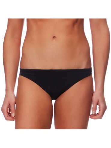 Tankinis Women's Solids Bikini Bottom - Black - CF12E6VVER3 $17.93