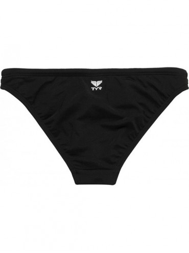 Tankinis Women's Solids Bikini Bottom - Black - CF12E6VVER3 $17.93