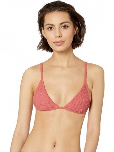 Sets Women's Fixed Bralette Swimsuit Bikini Top - Shotgun Kiss Red - CN18L2OY5AL $67.52