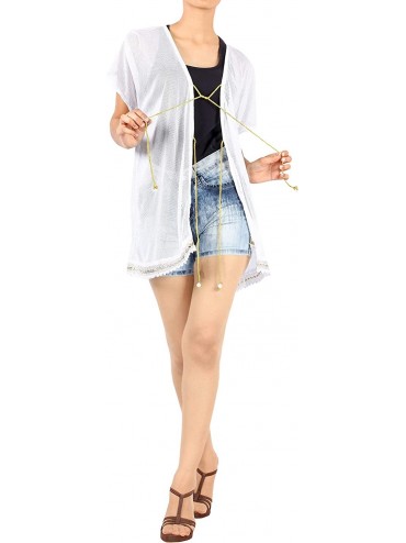 Cover-Ups Women's Plus Size Beach Dress Kaftan Sun Dresses for Women Printed A - Cool White_t178 - C4125ONX353 $18.30