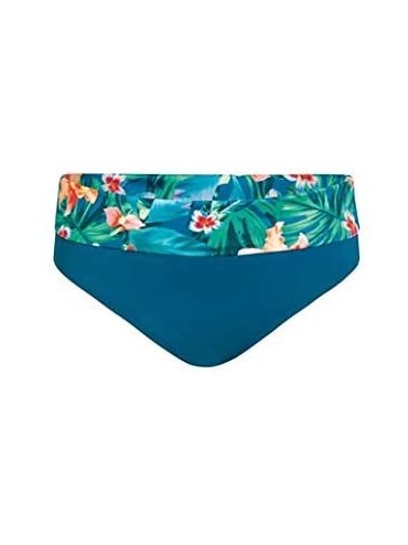 Tankinis Women's Mauritius High-Waist Brief Swim Panty - Teal / Multi - CJ199LUCAEH $68.54