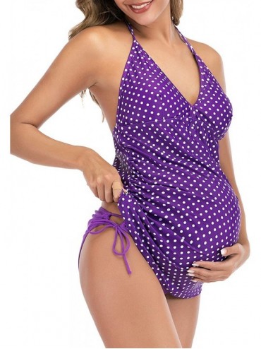 One-Pieces Maternity Tankini Maternity Swimwear Womens Bikinis Summer Swimsuits Pregnancy Beachwear Swimming Bathing Suit Pur...