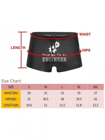 Racing Funny Smiley Face Men's Printed Swimsuit Boxer Trunks Square Cut Bathing Suits - Trust Me- I'm an Engineer2 - CF196R4H...