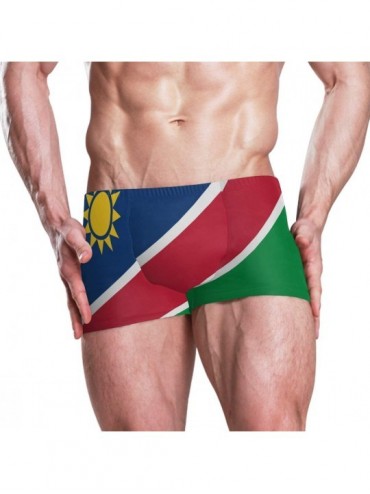 Racing New Zealand Flag Men's Swim Trunks Square Leg Swimsuit Swimwear Boxer Brief - Namibian Flag - C618T0THWZA $32.39