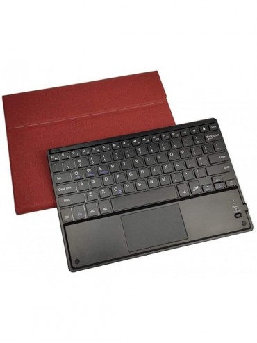 Tankinis Compatible with iPad 10.2 inch 2019 Wireless Bluetooth Keyboard Case Stand Smart Slim Cover - Red - CU18ZH7Y0HD $34.72
