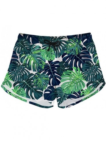 Board Shorts Hawaiian Style Womens Summer Beach Casual Shorts Gym Sports Exercise Short Pants - Hawaii Leaves-6 - CB18NU8U637...