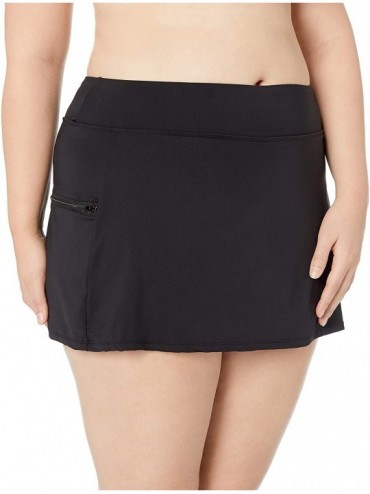 Bottoms Women's Plus-Size Emma Skort Swimsuit Bottom with Short Underneath - Emma Black I - C01880O6LM8 $96.47