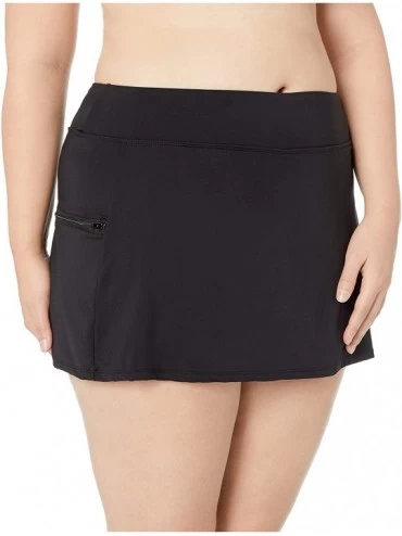 Bottoms Women's Plus-Size Emma Skort Swimsuit Bottom with Short Underneath - Emma Black I - C01880O6LM8 $83.98