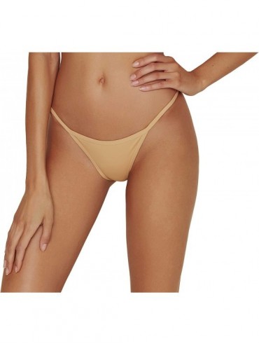 Bottoms Women's Swimwear Bikini String Bottom - Nude - CF18RNYMCYQ $44.77