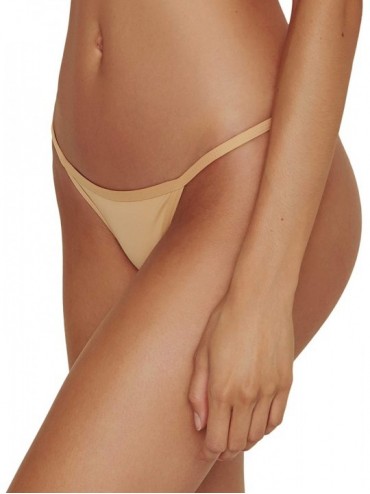 Bottoms Women's Swimwear Bikini String Bottom - Nude - CF18RNYMCYQ $21.18