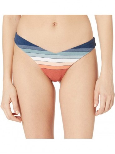 Bottoms Women's Keep on Surfin Hi Leg Bikini Bottom - Rust - CP18W6E8OXG $65.02
