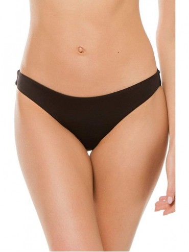 Bottoms Women's The Selby Bikini Bottoms - Black/Martini Olive - CG18R999EOM $80.00