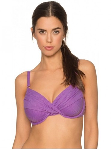 Tops Women's Crossroads D And Dd Bikini Top Swimsuit With Underwire - Lilac - CA18Q83U6LM $35.17
