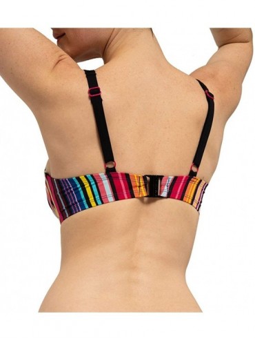 Tops Curves Tulum Non-Padded Plunge Wireless Bikini Top (D02075M) - Green - CH193EKI2SM $20.59