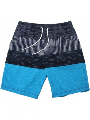 Board Shorts Athletic Men's Quickly Drying Board Shorts Flamingo Printed Swim Trunk - 4 Blue - CX12ET9XU6F $16.98