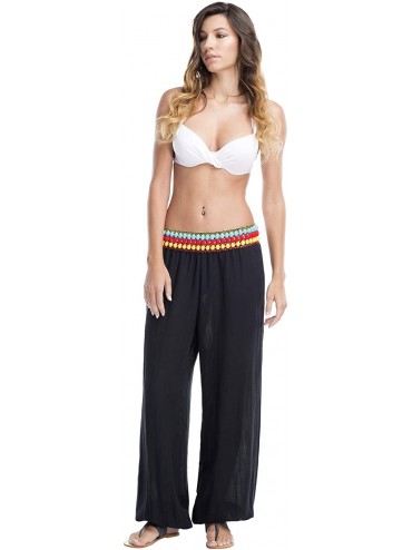 Cover-Ups Cover Up Pants for Swimwear and Women's Palazzo for Beach- Resort Cruise by GOGA Swimwear - 1544-blk - CT192L6Q3WI ...