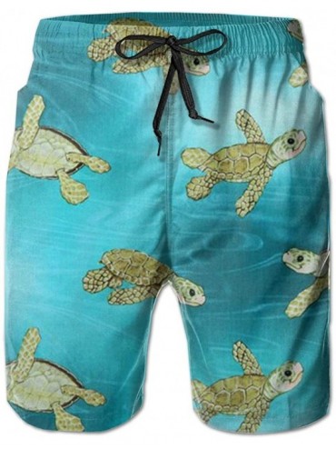 Trunks Men's Swim Trunks Quick Dry Beach Swim Shorts with Pockets Bathing Suits (Surf Squirrel) - Surf Boys' Terrapin Turtle ...