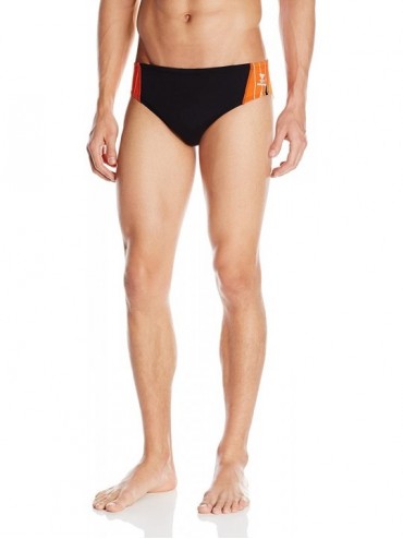 Racing SPORT Men's Phoenix Splice Racer Swimsuit - Black/Orange - CE11EHHQCXX $58.82