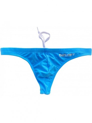 Briefs Mens Fashion Swim Bikini Thongs Swimwear - Light Blue - CV186YLN2O8 $13.35