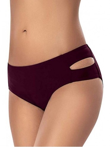 Tankinis Tankini Swimsuits for Women Tummy Control V Neck Halter Tankini Set Criss Cross Back Two Piece Bathing Suits Burgund...