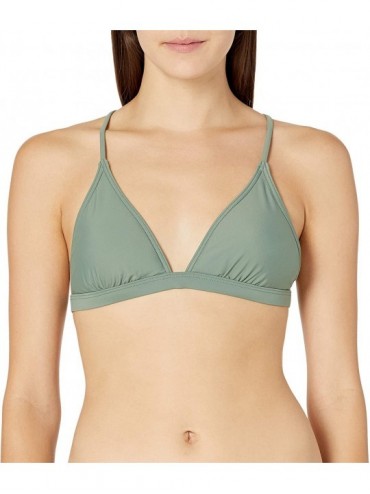 Tops Women's Bikini Top - Olive - C918ZYQDIY8 $56.05