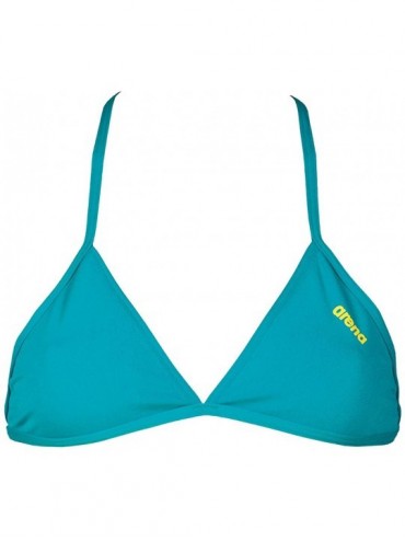 Tops Women's Rule Breaker Feel Triangle MaxLife Bikini Top - Persian Green - C318CKLYRHI $29.26