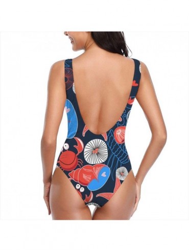 Racing Women's One Pieces Swimsuits Guns Printed Beach Suits with Soft Cup - Color_7 - CT18SYUNW5W $24.11