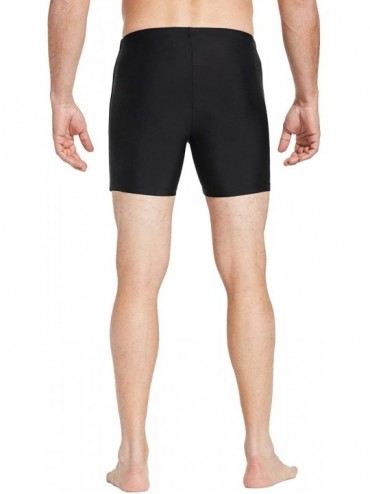 Racing Mens' Athletic Swim Jammers Quick Dry Compression Square Leg Swim Brief Swimsuit - Black - CH18R2HCW3W $36.88