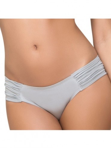 Bottoms 6851 Waistband Ruched Panty - Silver - C812G3ITLN1 $16.33