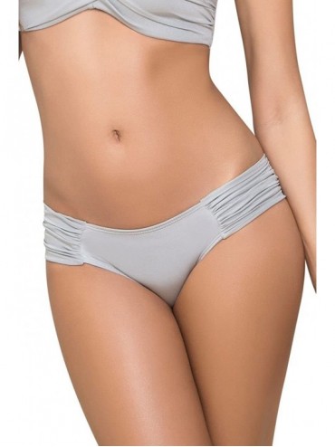 Bottoms 6851 Waistband Ruched Panty - Silver - C812G3ITLN1 $16.33