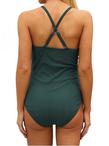 Racing Maternity Swimsuit Women's Pregnancy Siamese Tankinis Swim Swimsuit - Green - CH199TUWOZY $29.93