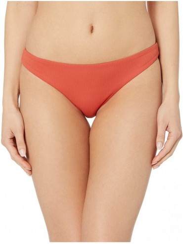 Bottoms Women's Premium Surf Cheeky Pant Bikini Bottom - Rust - C218EYDG574 $41.11