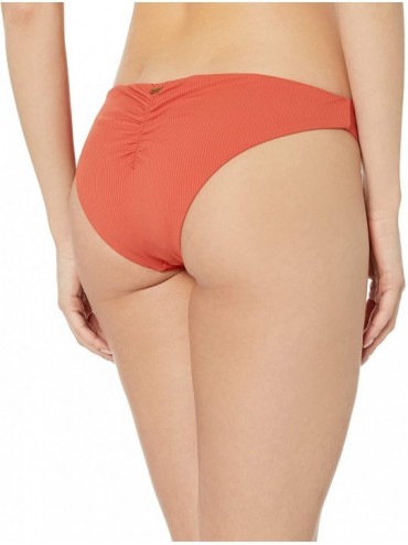 Bottoms Women's Premium Surf Cheeky Pant Bikini Bottom - Rust - C218EYDG574 $41.11