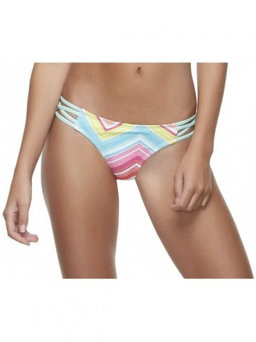Tankinis Women's Strappy Criss-Cross Cheeky Bikini Bottom - Chevron - C118CY52CH0 $39.03